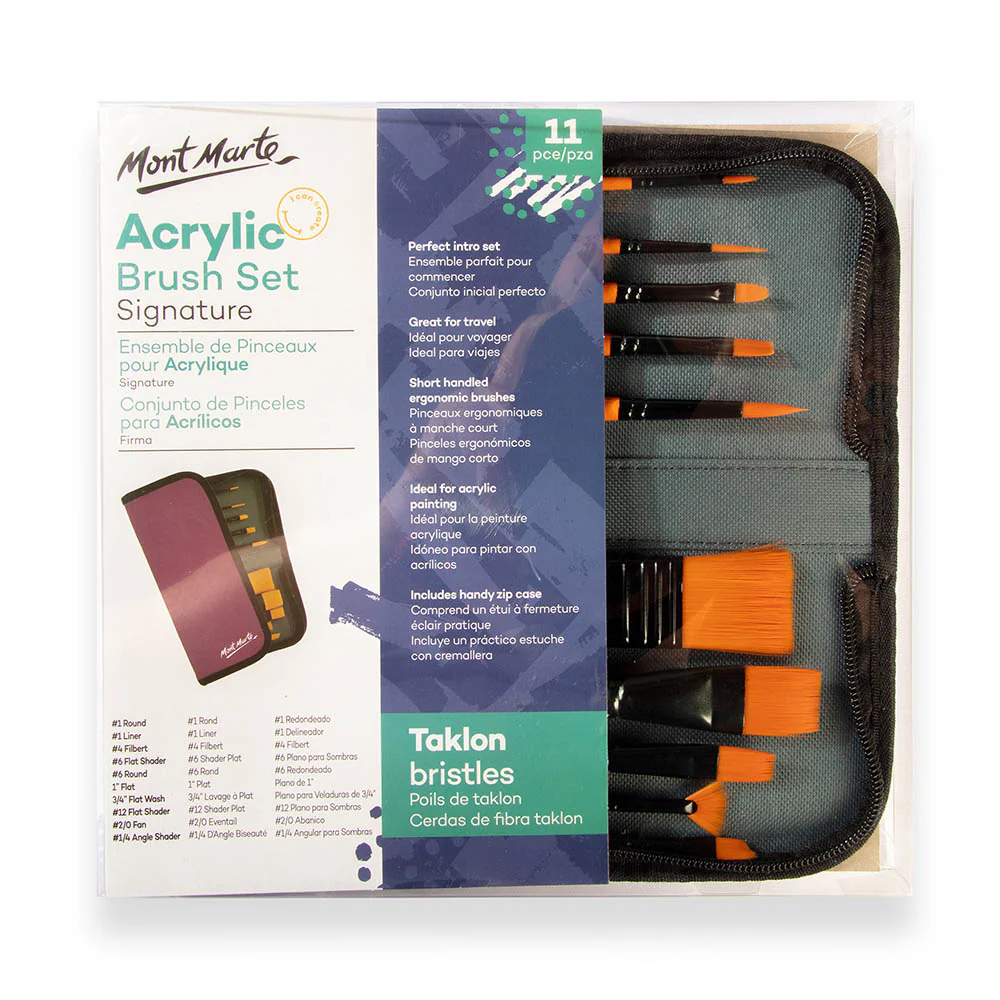 Mont Marte Acrylic Brush 11pcs