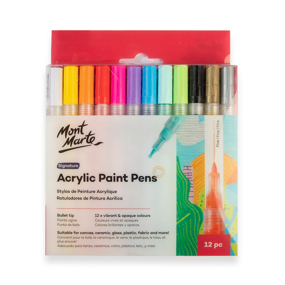 Mont Marte Acrylic Paint Pens Fine Tip