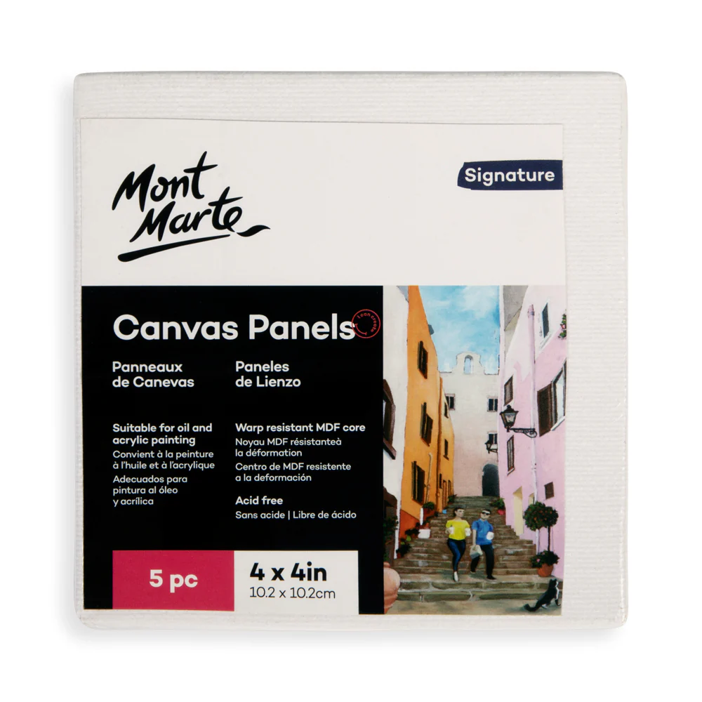 Mont Marte canvas panels 5pcs 4x4in