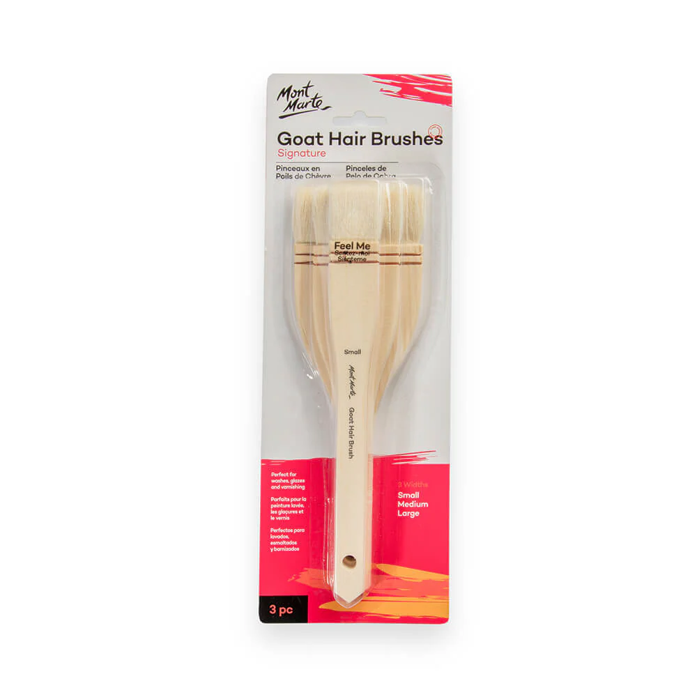 Mont Marte Goat hair brush set 3pcs