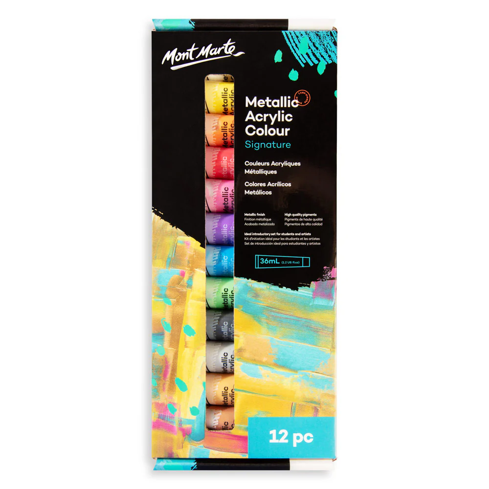 Mont Marte Acrylic Metallic 12pcs 36ml