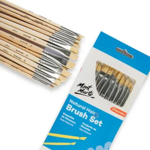 Mont Marte Natural Hair brush angle 13pcs