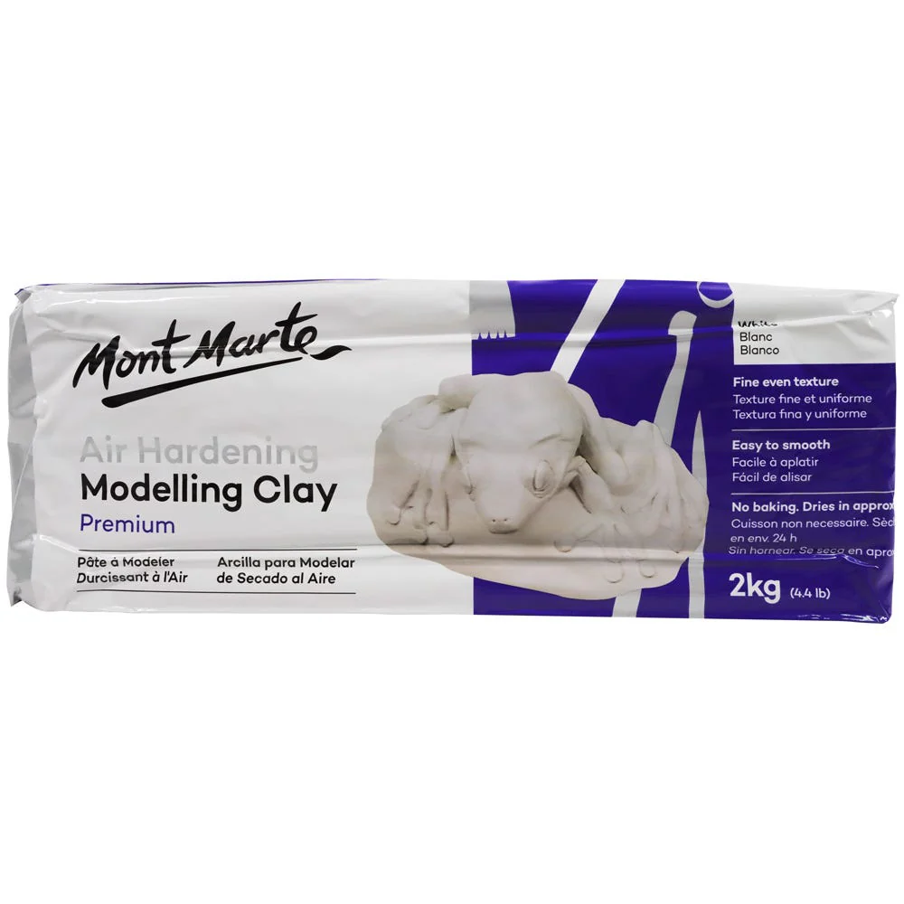 mont marte air hardening modelling clay premium white 2kg