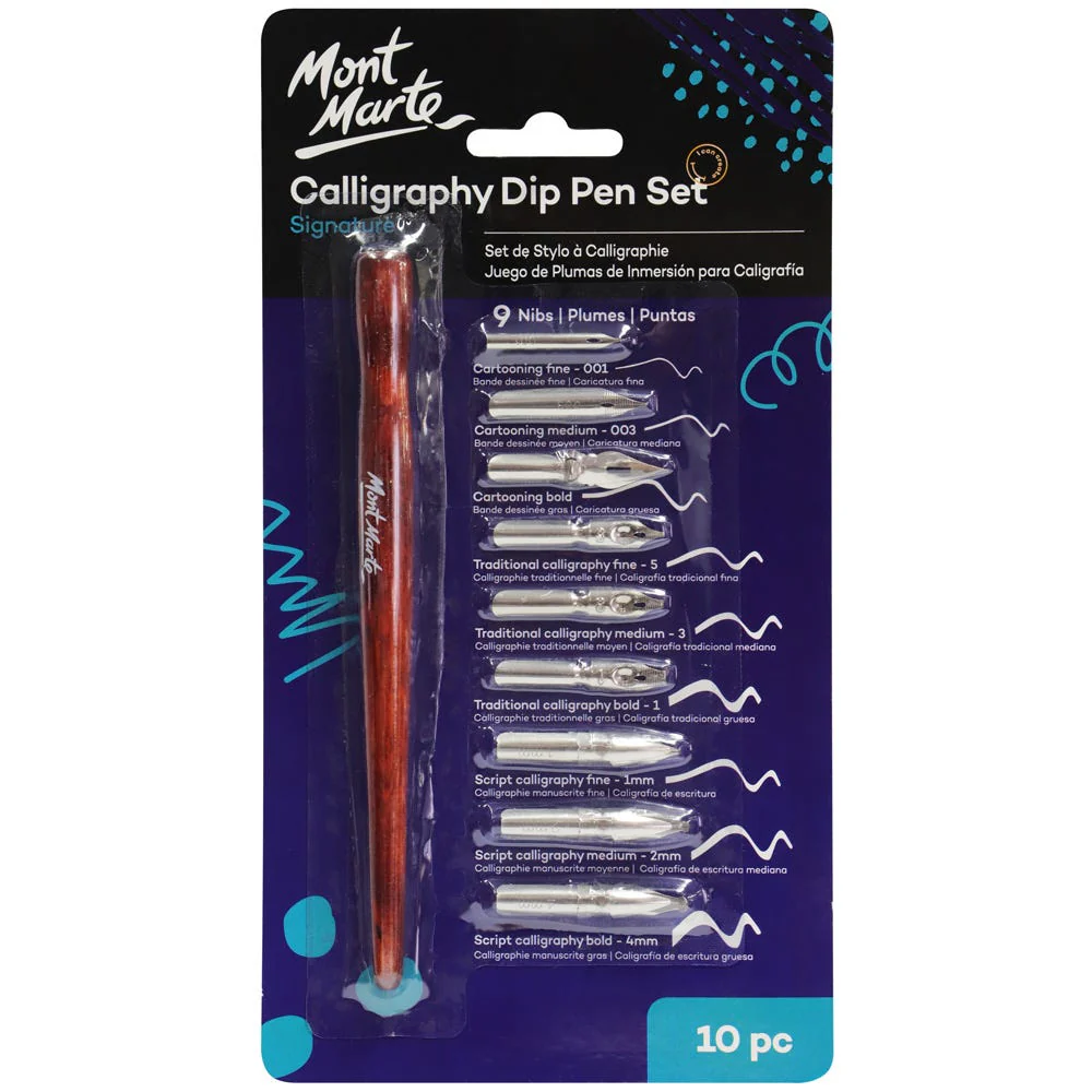 Mont Marte calligraphy dip pen set 10pcs