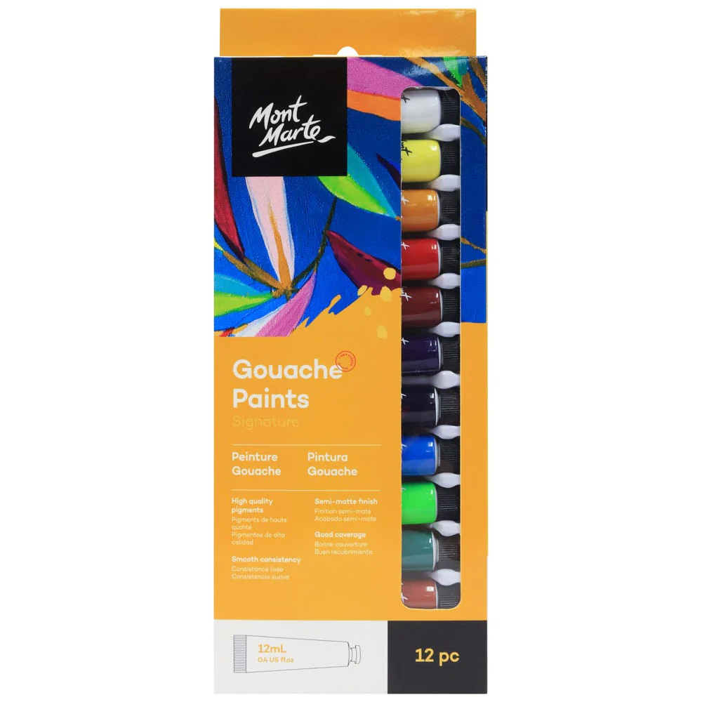 Mont Marte Gouache color 12pcs 12ml