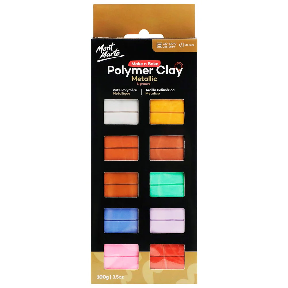 Mont Marte metallic polymer clay 10pcs