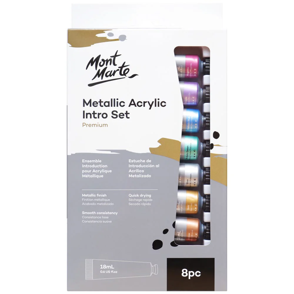 Mont Marte Metallic Acrylic 8pcs 18ml