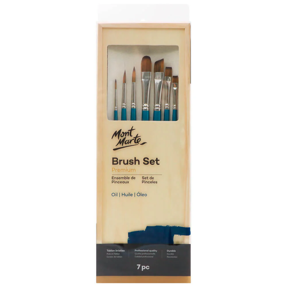 Mont Marte Oil brush set premium 7pcs