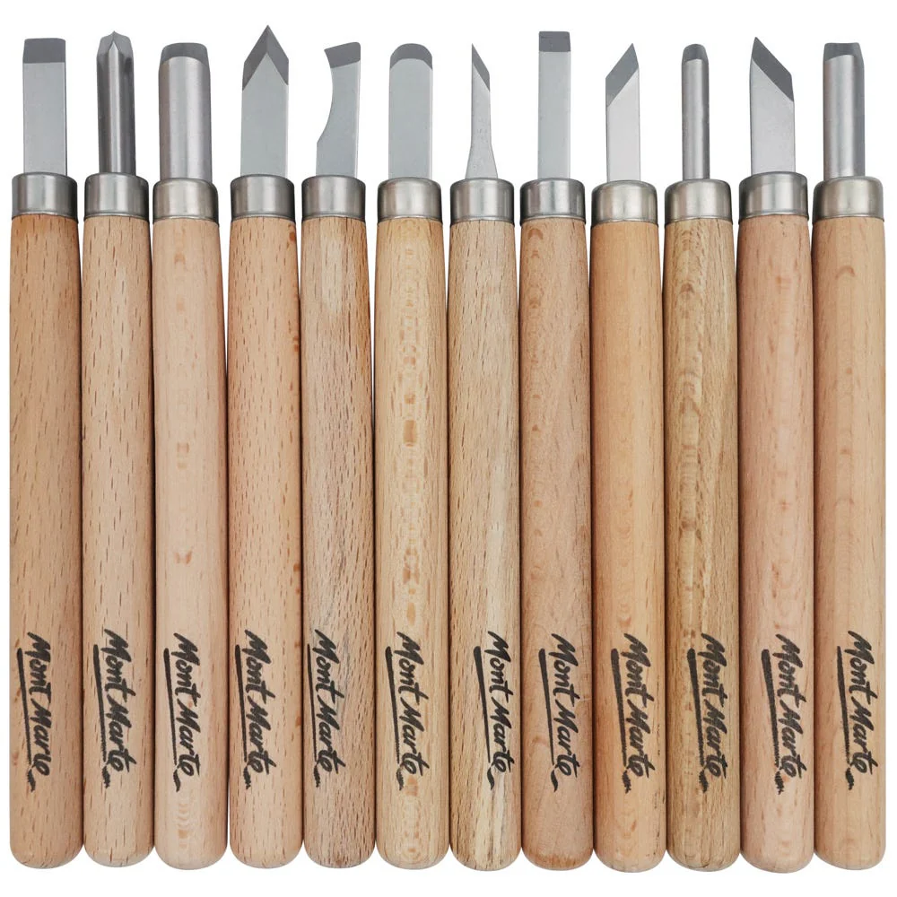 Mont Marte wood caving set 12pcs