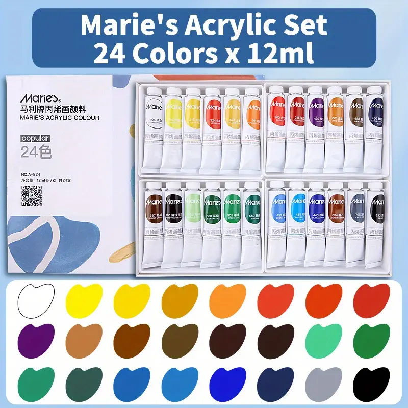 Marie's Acrylic paints 24pc 12ml