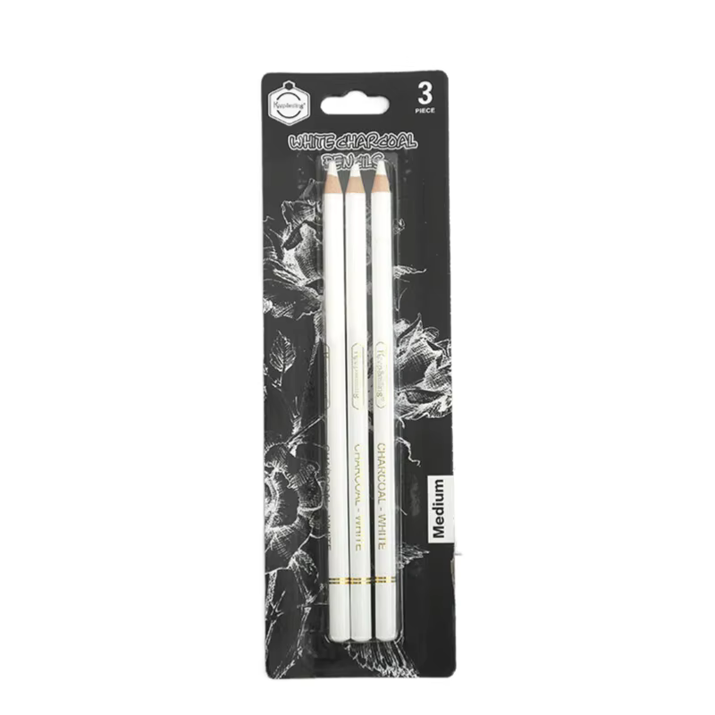 Keep Smiling White Charcoal pencils 3pcs
