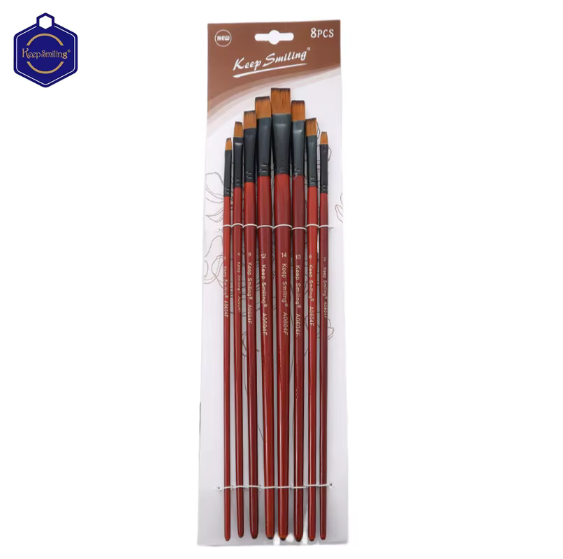 Keep Smiling Artist Paint Brush Set of 6