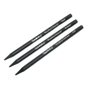 Keep Smiling Woodless Charcoal Pencils 3pcs