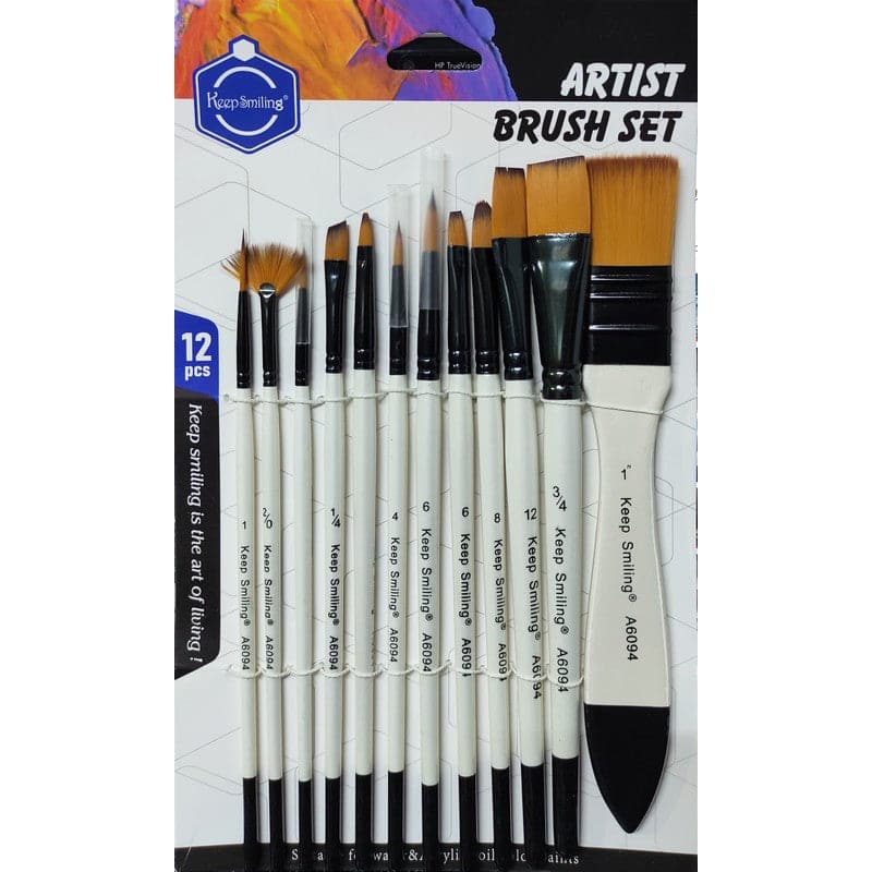 Keep Smiling Professional Quality Nylon Brush Set 12pcs