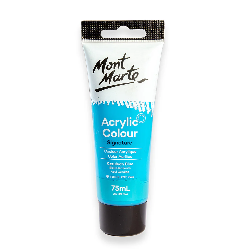 Mont Marte acrylic color 75ml cerulean blue