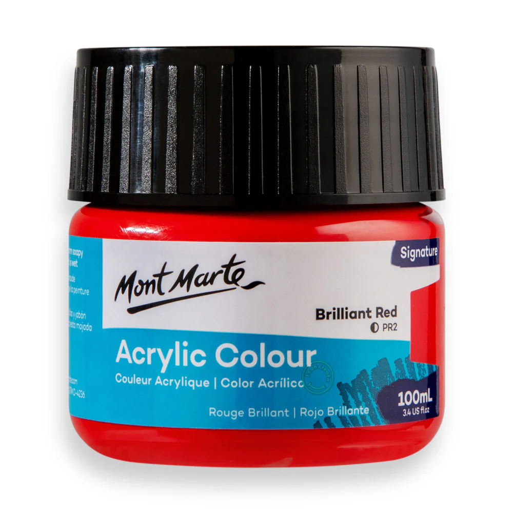 Mont Marte acrylic color 100ml brilliant red