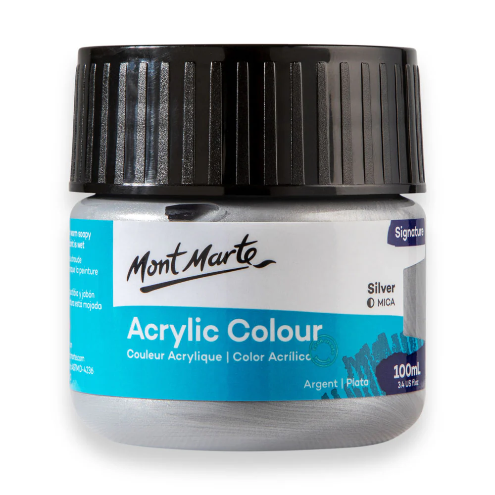 Mont Marte acrylic color 100ml silver