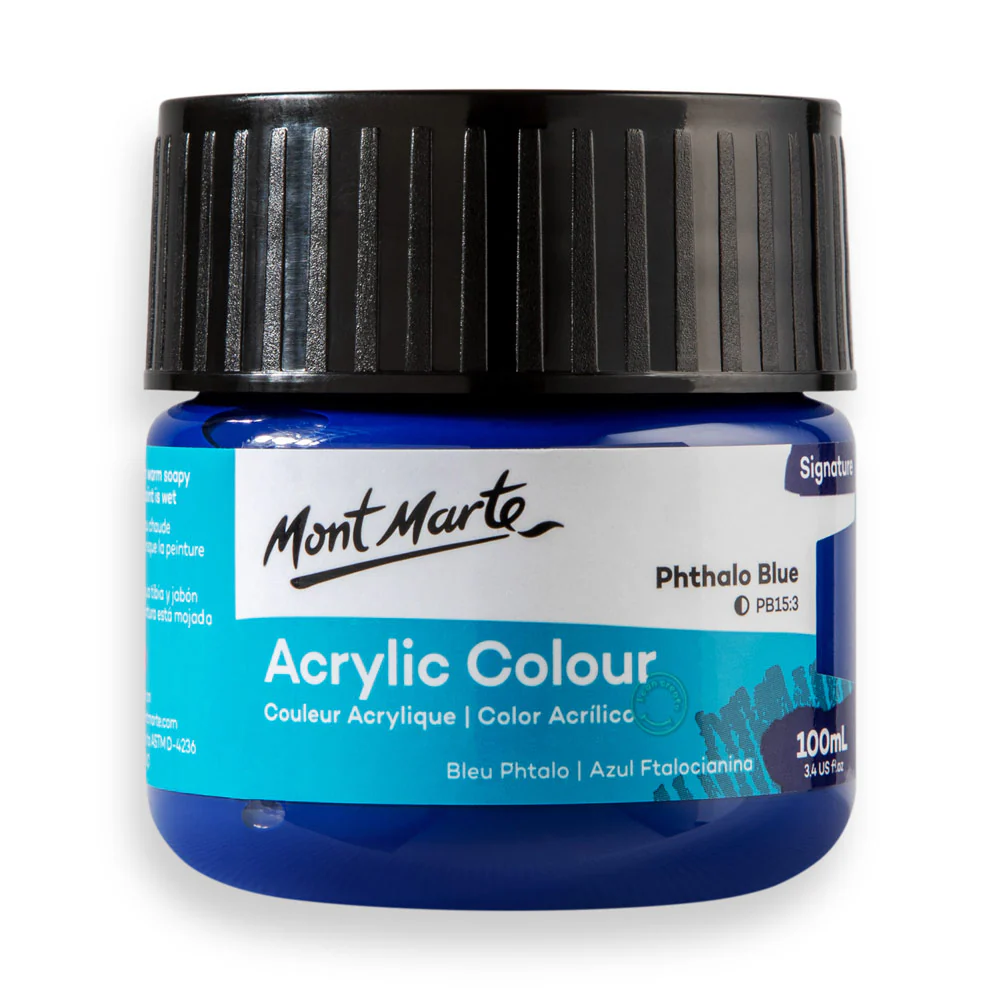 Mont Marte acrylic color 100ml Phthalo Blue