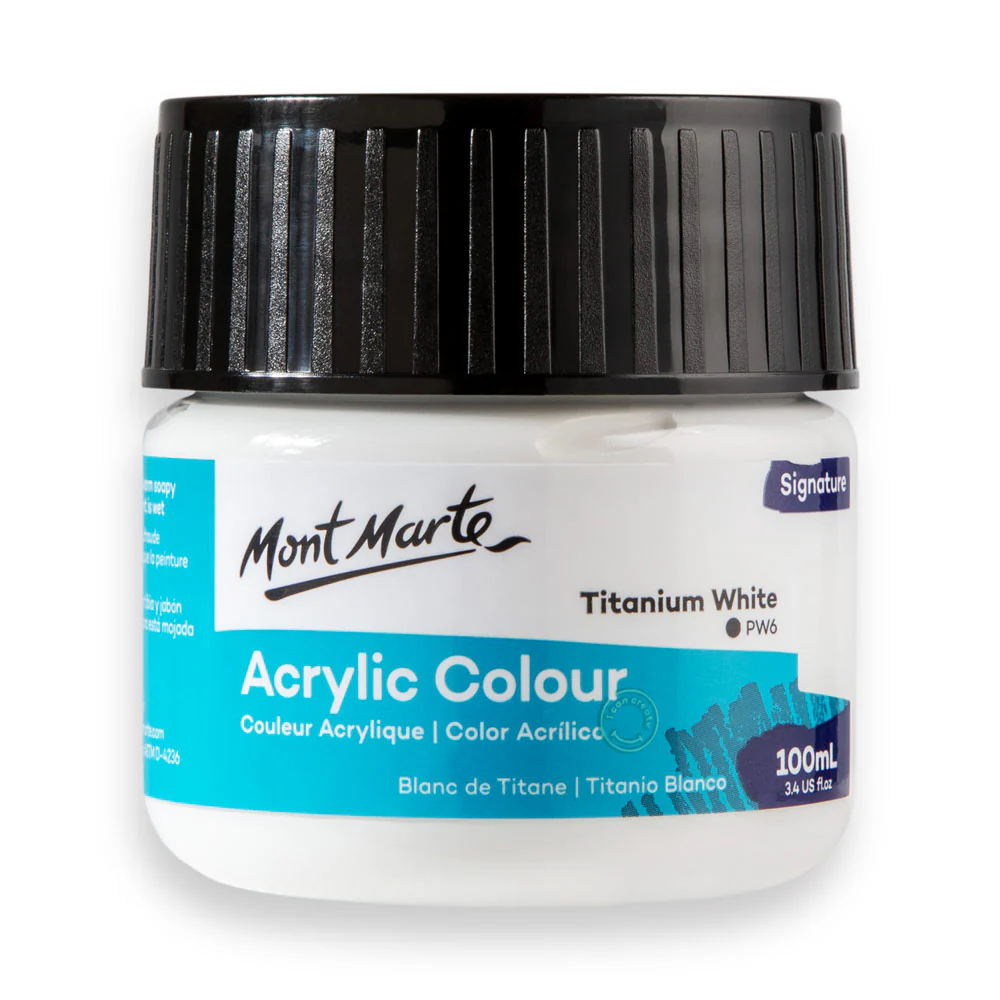 Mont Marte acrylic color 100ml titanium white