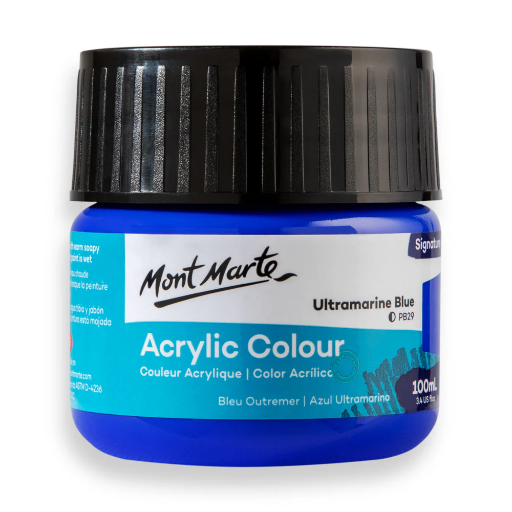 Mont Marte acrylic color 100ml ultramarine blue