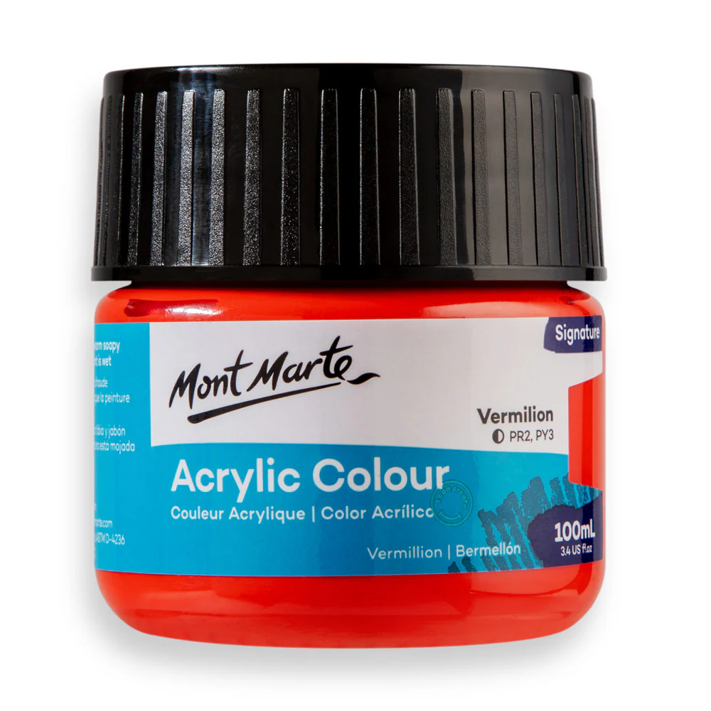Mont Marte acrylic color 100ml vermillion