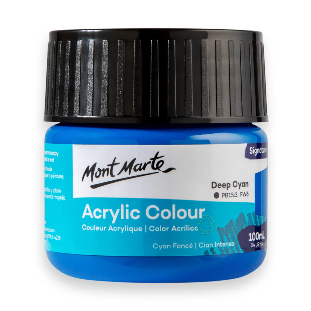 Mont Marte acrylic color 100ml deep cyan