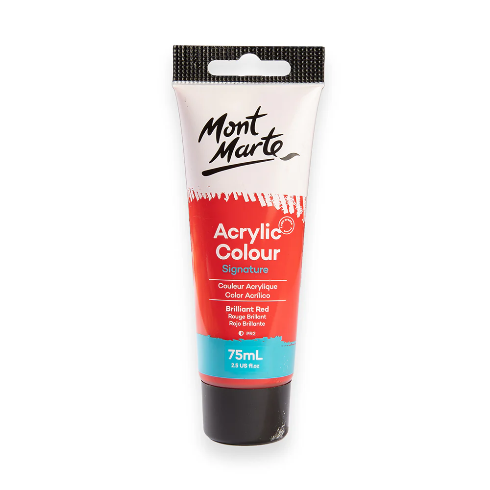 Mont Marte acrylic color 75ml brilliant red