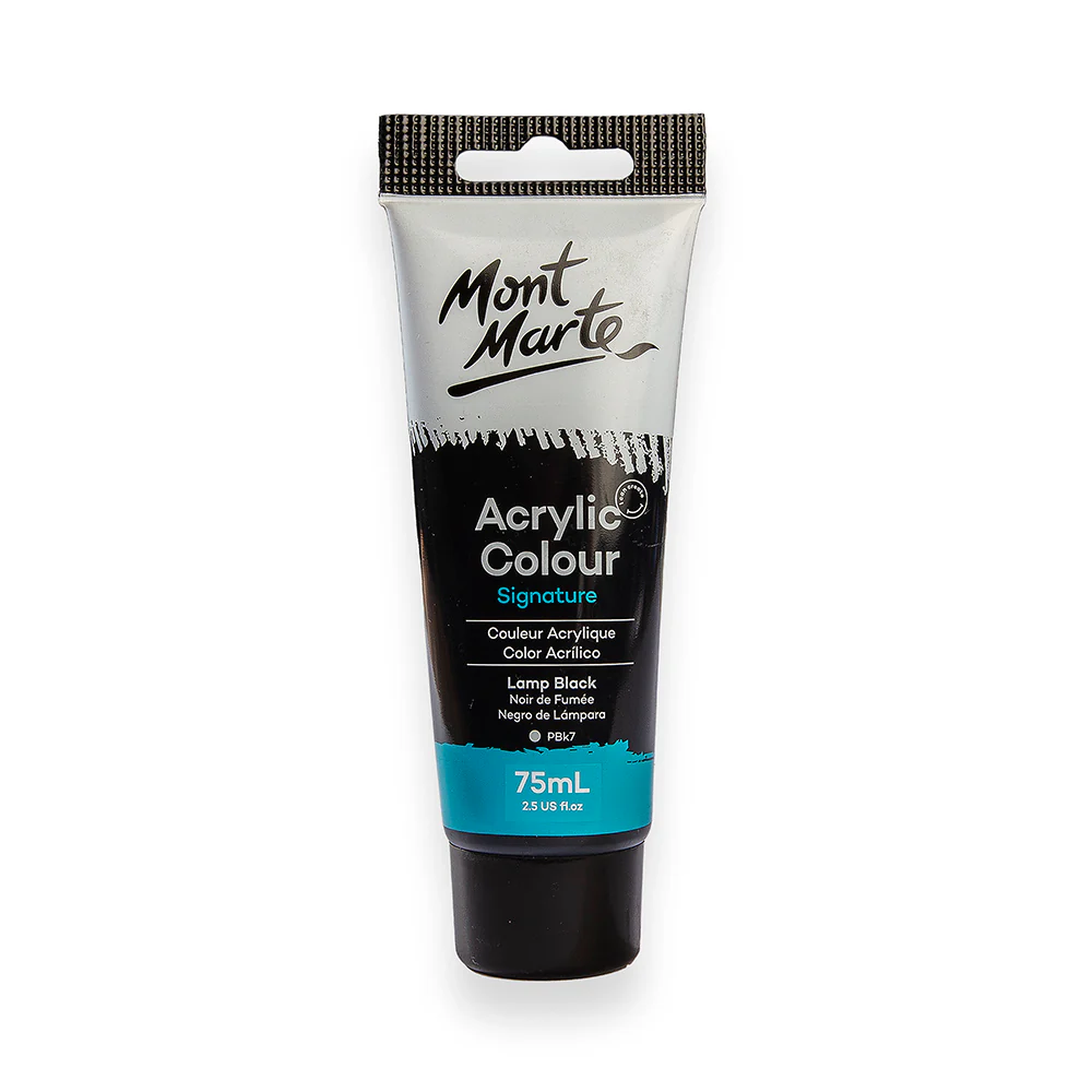 Mont Marte Acrylic color 75ml lamp black