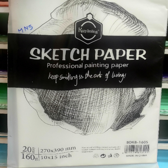 KeepSmiling Sketch Paper Professional Painting Paper 20 Sheet, 160g,10x15inch