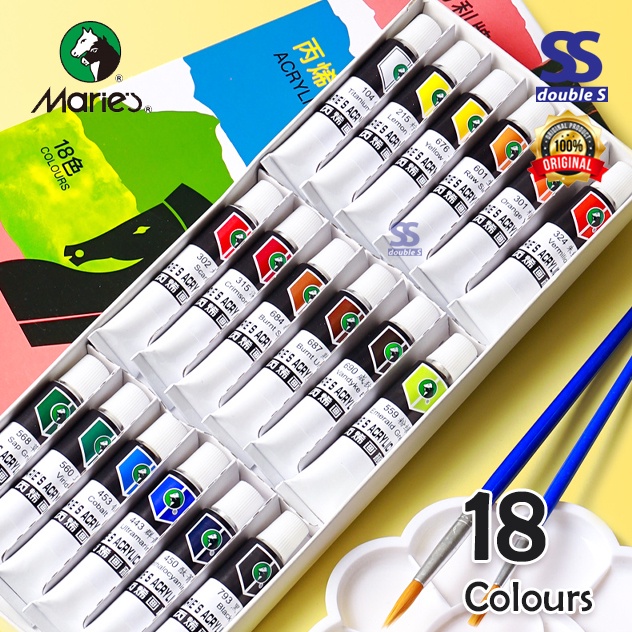 Marie's Acrylic paints 18pc 12ml