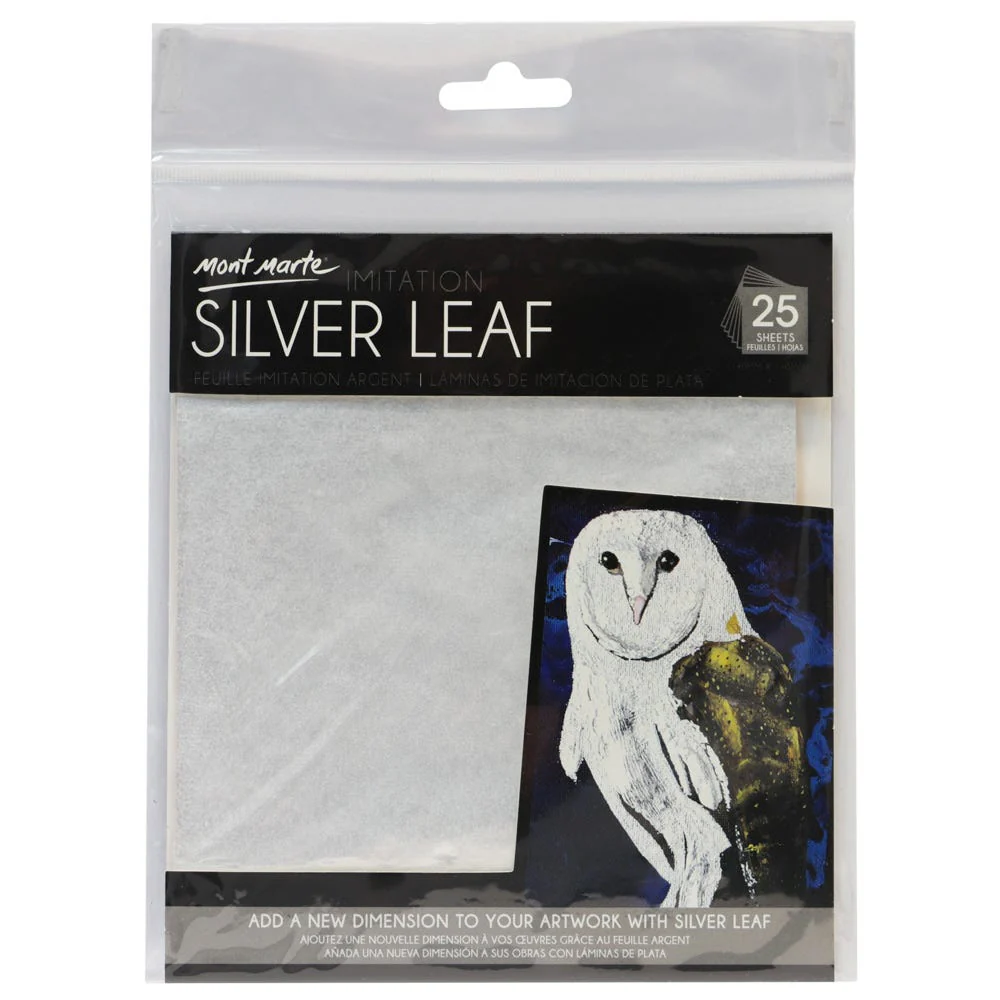 Mont Marte silver leaf 25sheets