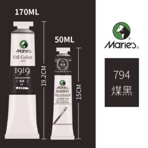 maries oil color 50ml lamp black
