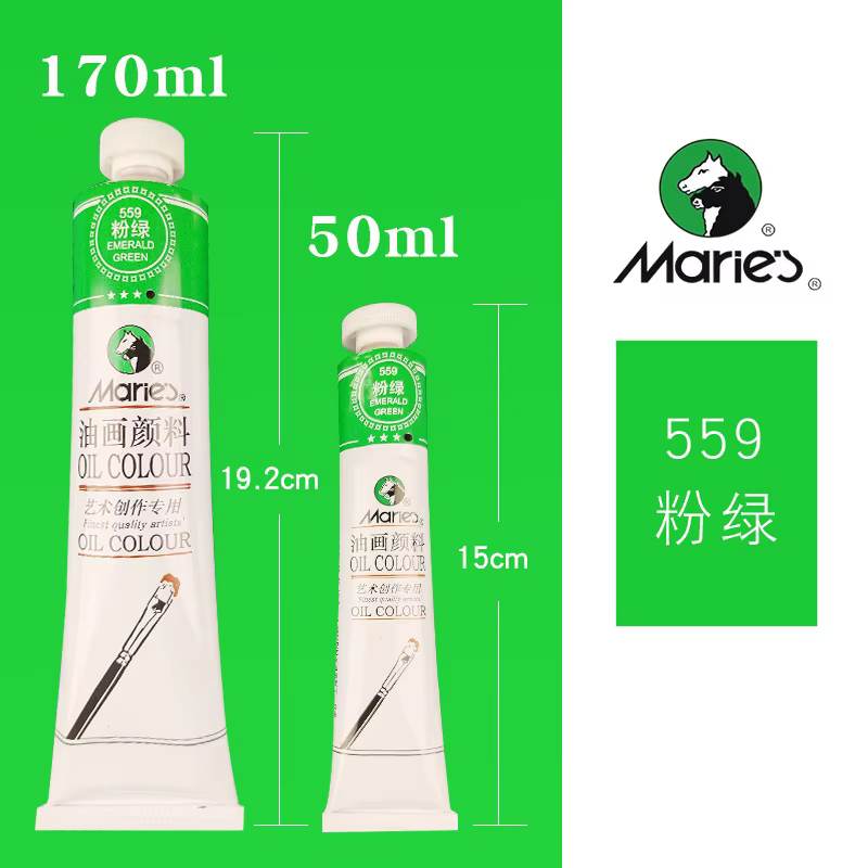 maries oil color 50ml emerald green