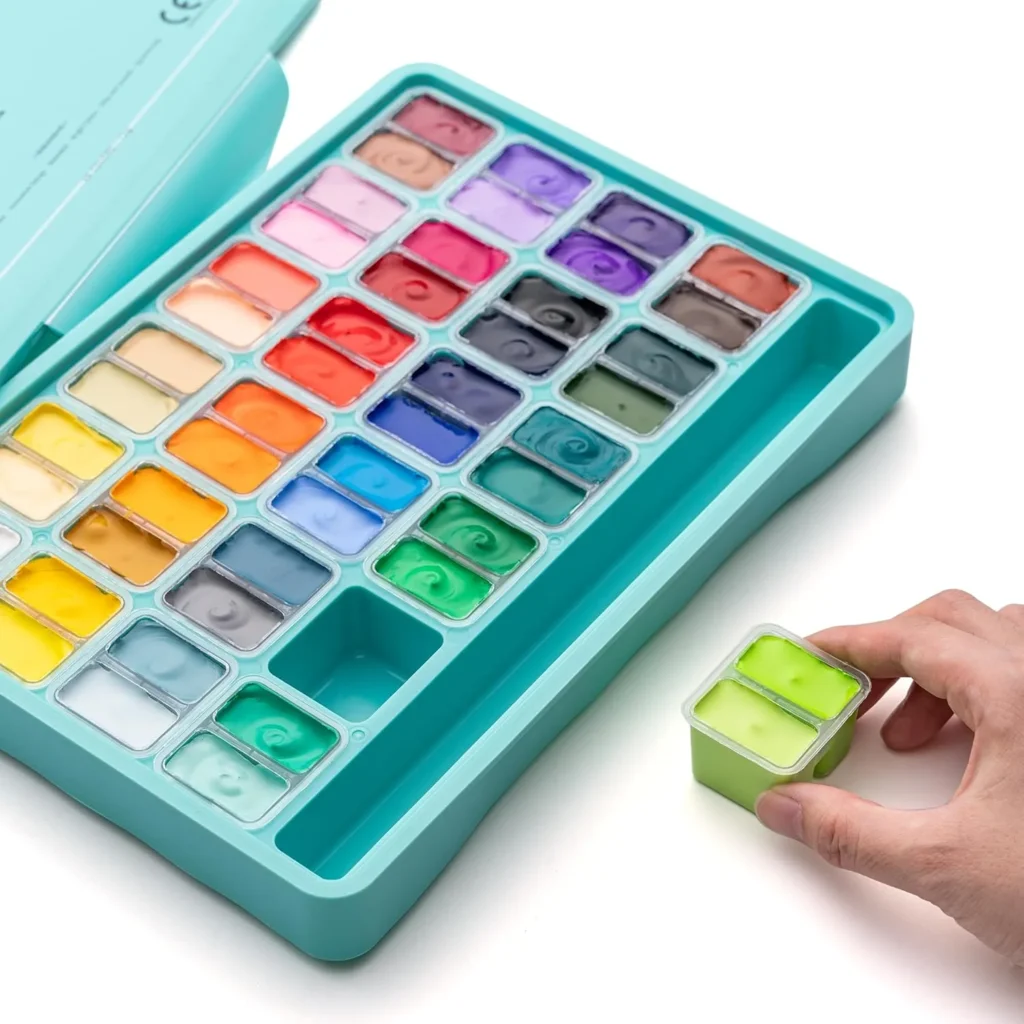 HIMI Twin Cup Jelly Gouache Paint Set 12ml 48 Colors