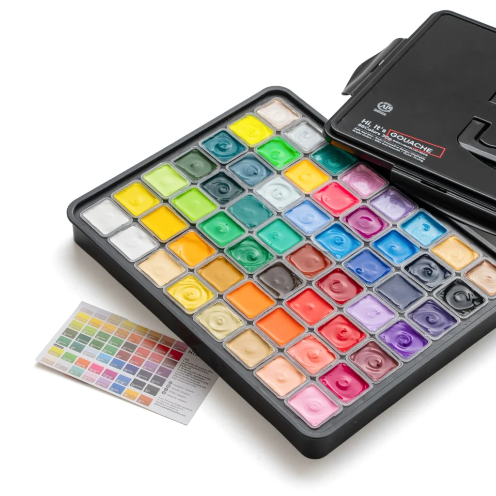 HIMI GOUACHE PAINT SET, 30G/56COLORS, BLACK