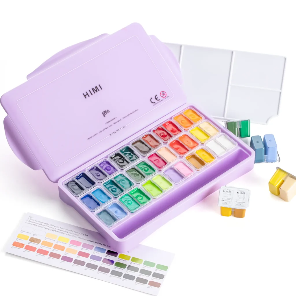 HIMI Twin Cup Jelly Gouache Paint Set 12ml 36 Colors