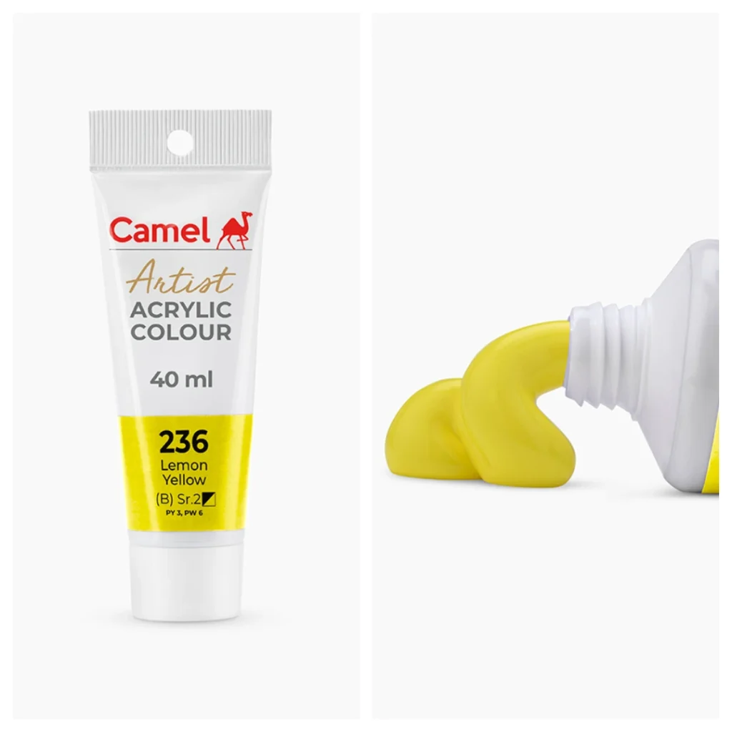 Camel Artist Acrylic Colours 40ml - Lemon Yellow (Sr.2)