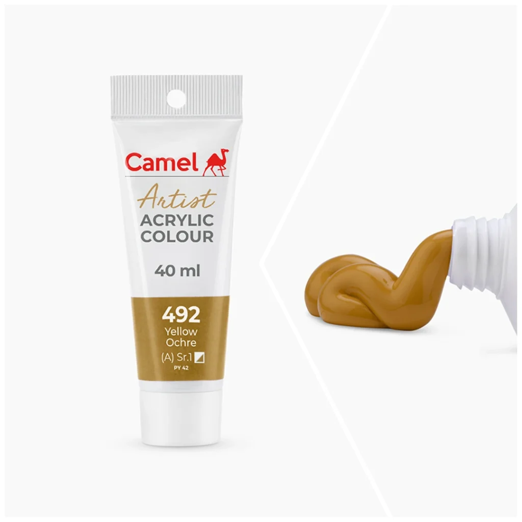 Camel Artist Acrylic Colours 40ml - Yellow Ochre (Sr.1)