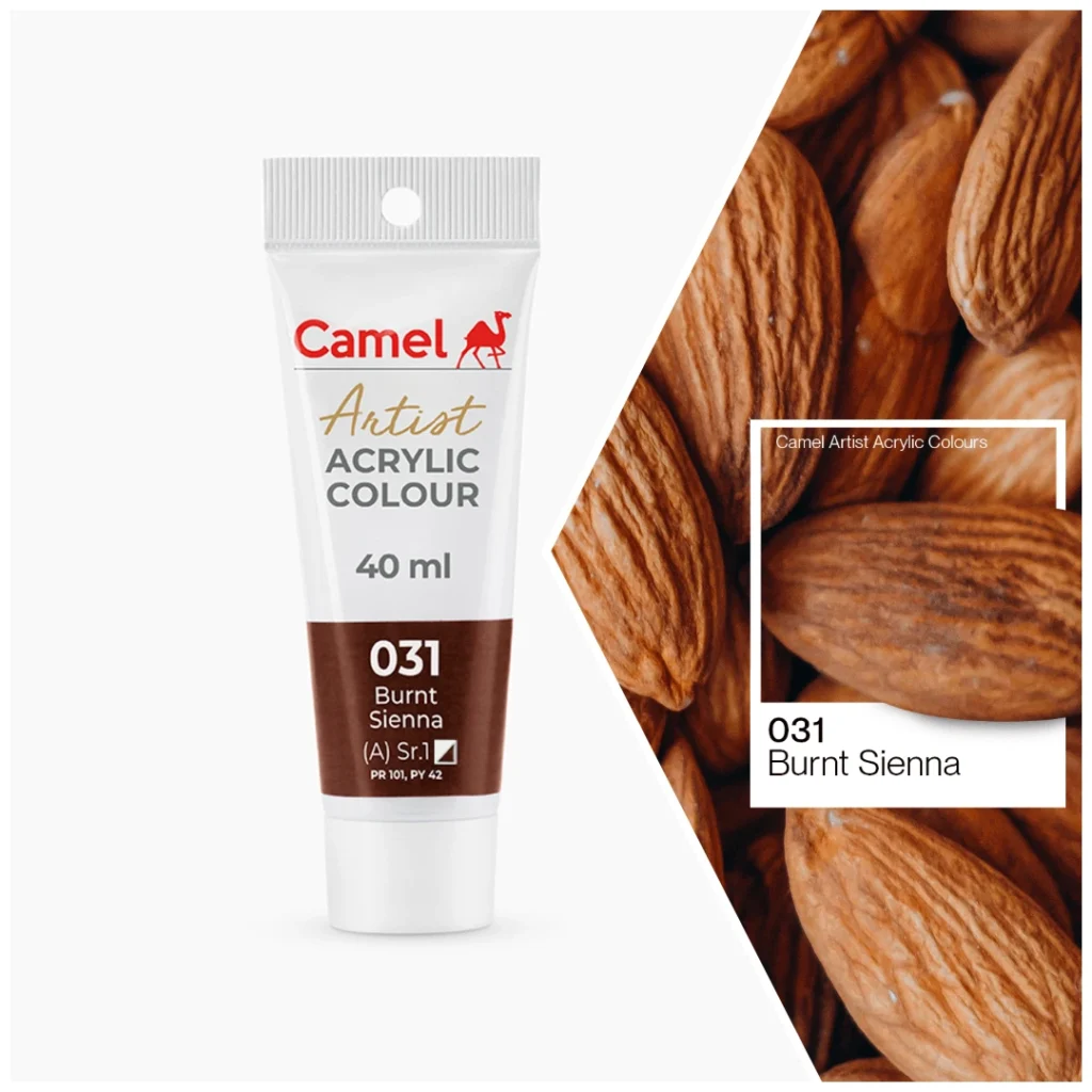 Camel Artist Acrylic Colours 40ml - Burnt Sienna (Sr.1)