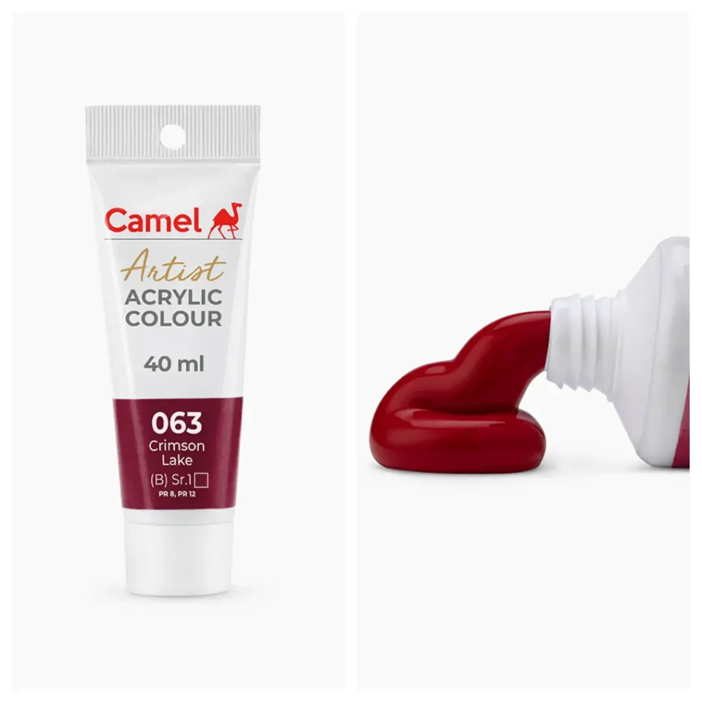 Camel Artist Acrylic Colours 40ml - Crimson Lake (Sr.1)