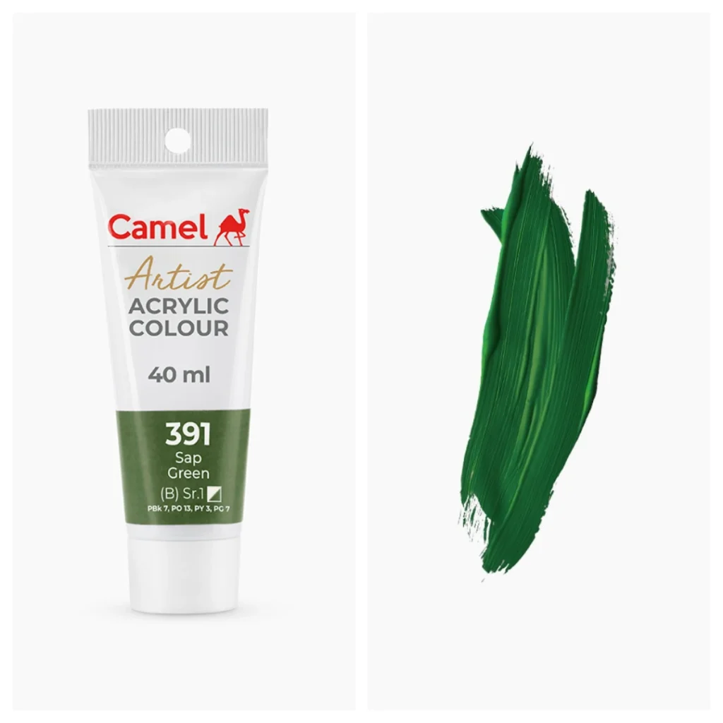 Camel Artist Acrylic Colours 40ml - Sap Green (Sr.1)