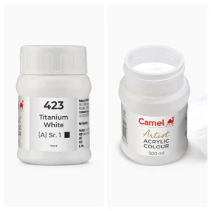 Camel Artist Acrylic Colours 500ml - Titanium White (Sr.1)