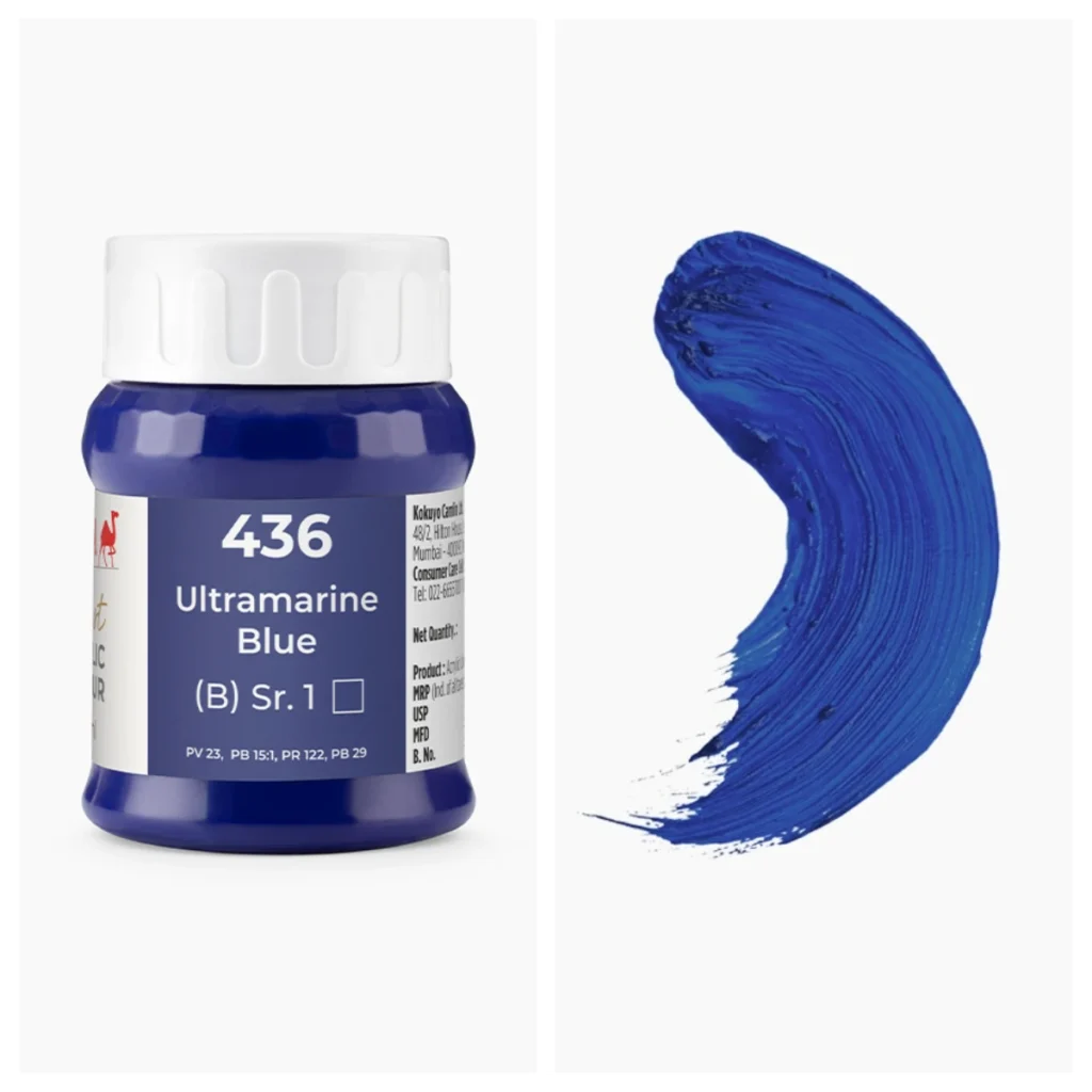 Camel Artist Acrylic Colours 500ml - Ultramarine Blue (Sr.1)